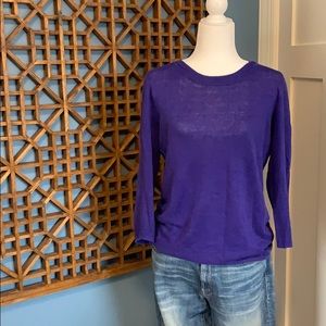 J Crew linen 3/4 sleeve sweater